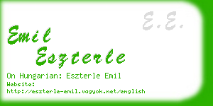 emil eszterle business card